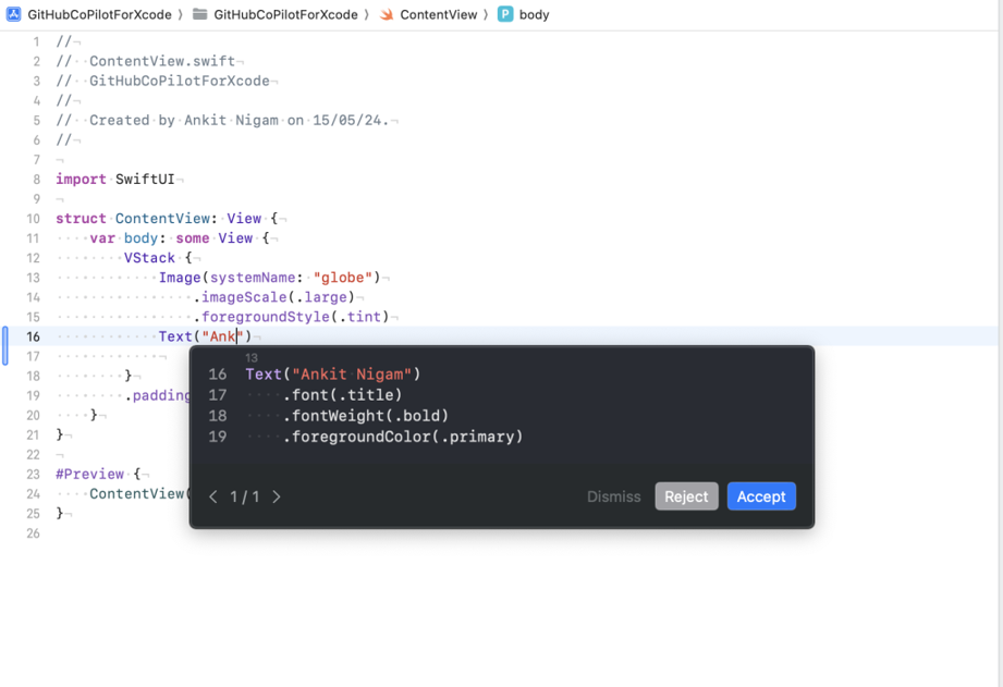 Code Suggestions