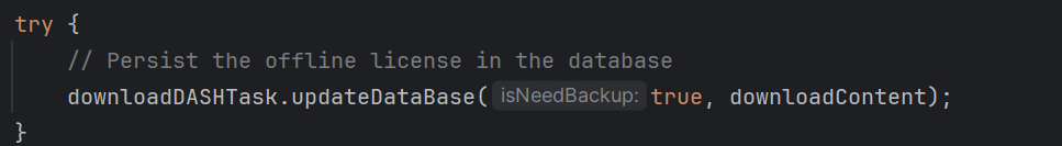 Updating Database with offline license
