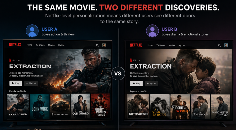 OTT personalization with different homepages for different users based on viewing behavior