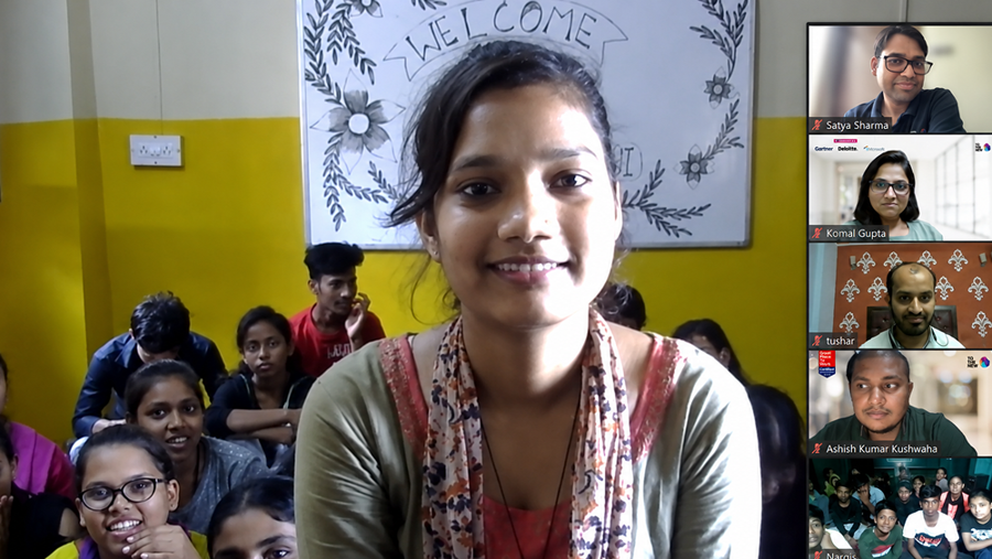 Mentorship session with students